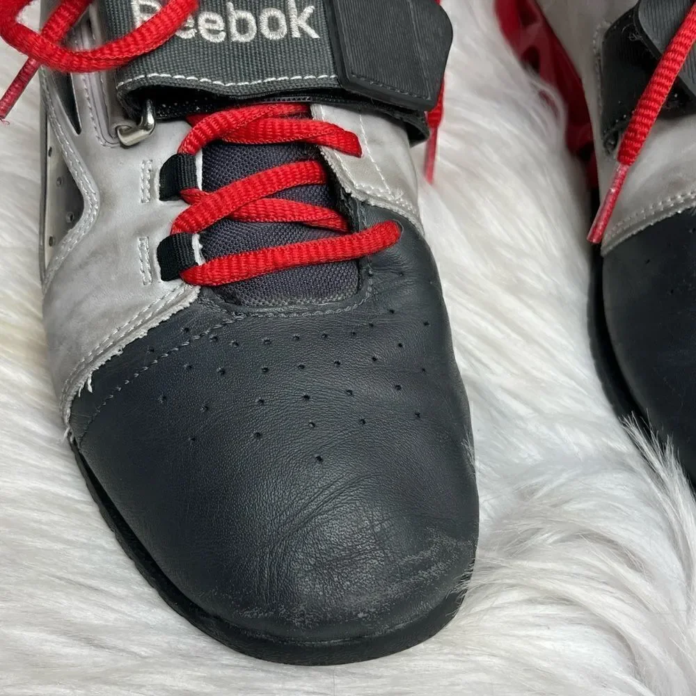 Reebok Crossfit U Form Weightlifter Shoes Grey & Red Size 8
